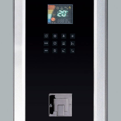 Platinum DZ963F8 39" Corner Free Standing Steam Shower - Black