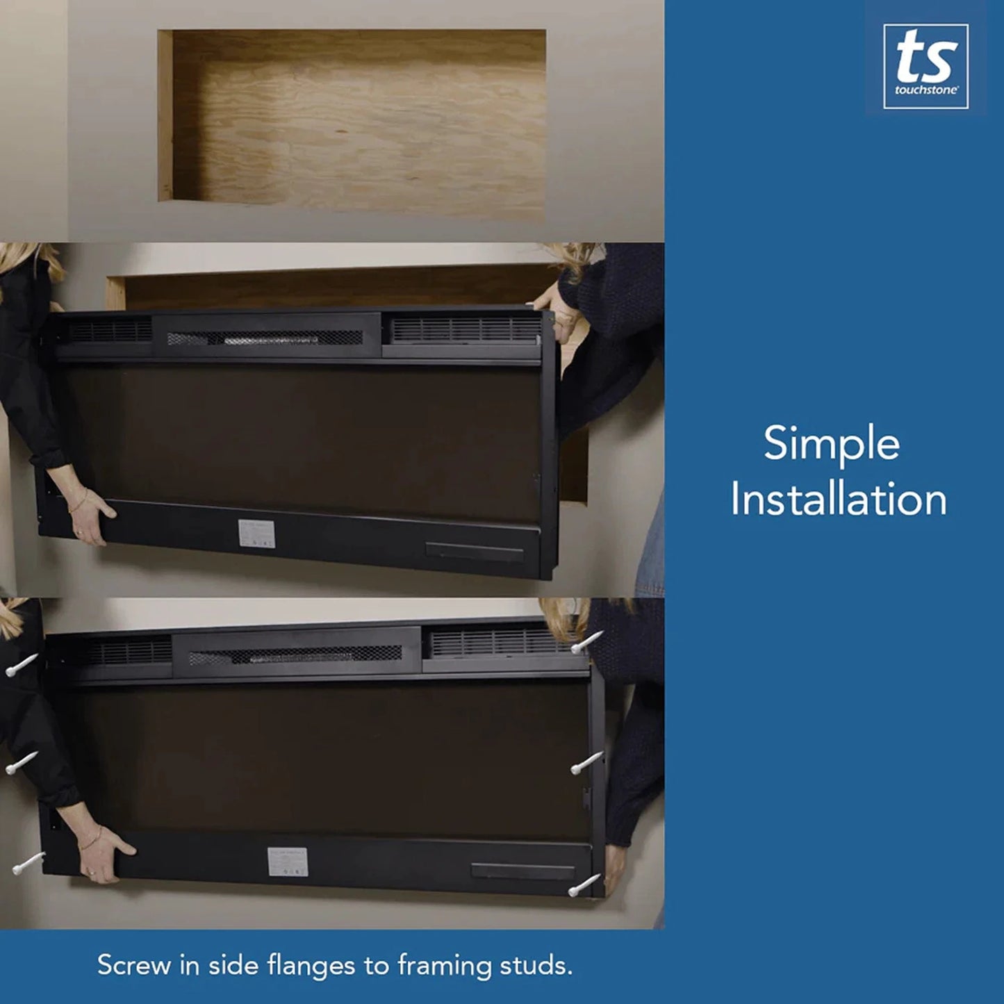 The Sideline 84" Recessed Smart Electric Fireplace