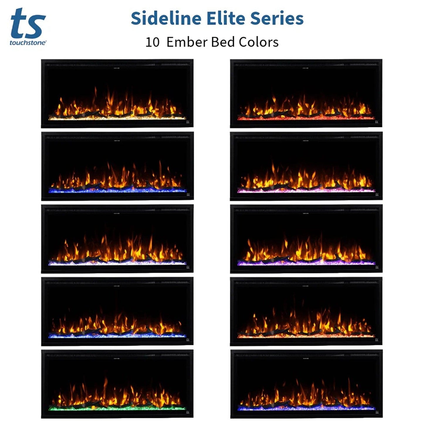 Sideline Elite Smart 42" WiFi-Enabled Recessed Electric Fireplace (Alexa/Google Compatible)
