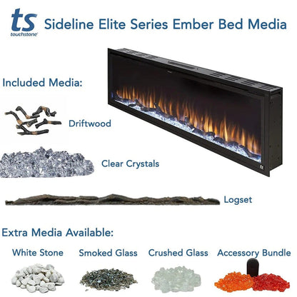 Sideline Elite Smart 42" WiFi-Enabled Recessed Electric Fireplace (Alexa/Google Compatible)