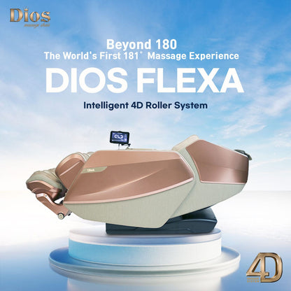 Dios Flexa 181° Hyper-Extension Stretch Massage Chair | 4D Massage, 56″ SL-Track, Zero Gravity Recline