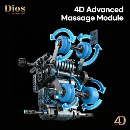 Dios Flexa 181° Hyper-Extension Stretch Massage Chair | 4D Massage, 56″ SL-Track, Zero Gravity Recline
