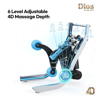 Dios Flexa 181° Hyper-Extension Stretch Massage Chair | 4D Massage, 56″ SL-Track, Zero Gravity Recline