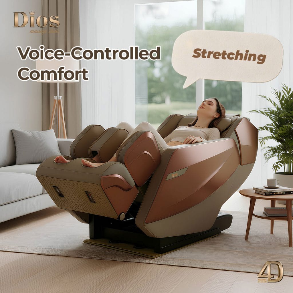 Dios Flexa 181° Hyper-Extension Stretch Massage Chair | 4D Massage, 56″ SL-Track, Zero Gravity Recline