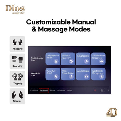 Dios Flexa 181° Hyper-Extension Stretch Massage Chair | 4D Massage, 56″ SL-Track, Zero Gravity Recline