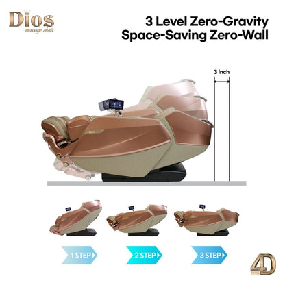 Dios Flexa 181° Hyper-Extension Stretch Massage Chair | 4D Massage, 56″ SL-Track, Zero Gravity Recline