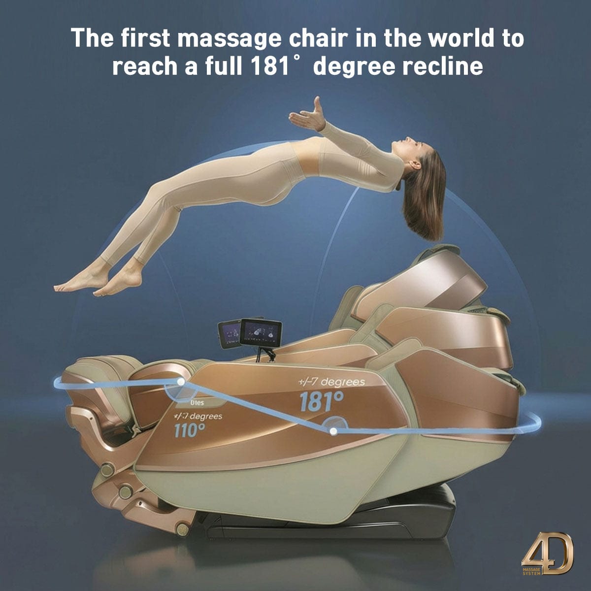 Dios Flexa 181° Hyper-Extension Stretch Massage Chair | 4D Massage, 56″ SL-Track, Zero Gravity Recline