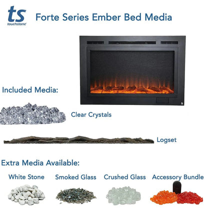 Forte 40" Recessed Electric Fireplace