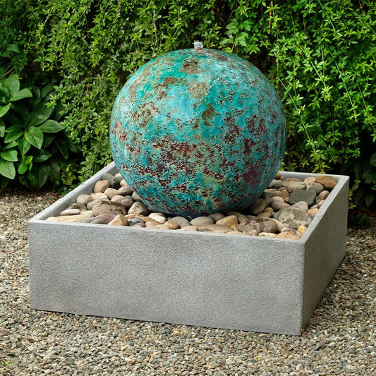 Campania International Sphere Fountain, Square - Verdigris - GF-6140-3300S