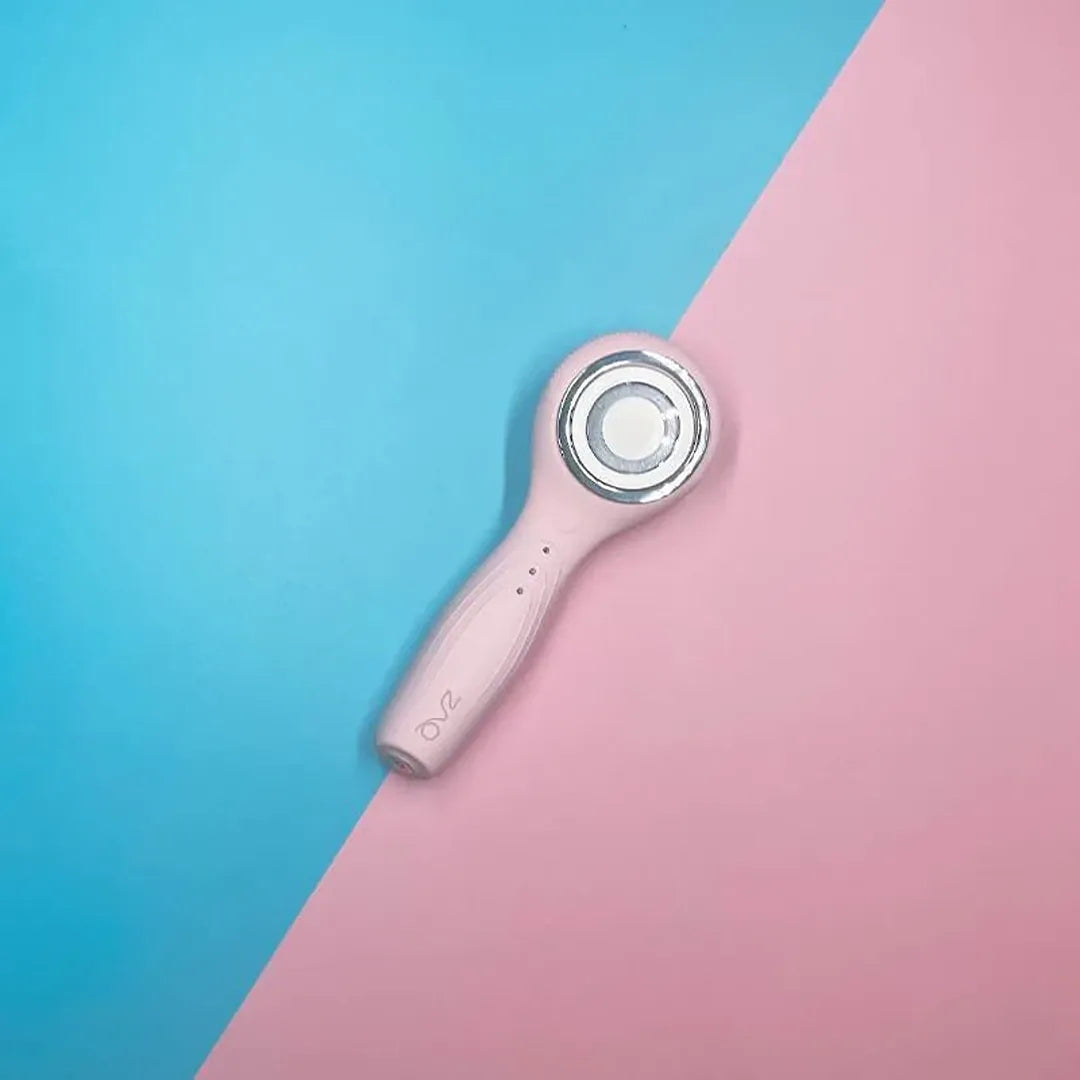 ZAQ IUV Sonic Micro-current LED Red/Blue Silicone Thermo Cleansing Brush with Gift Box
