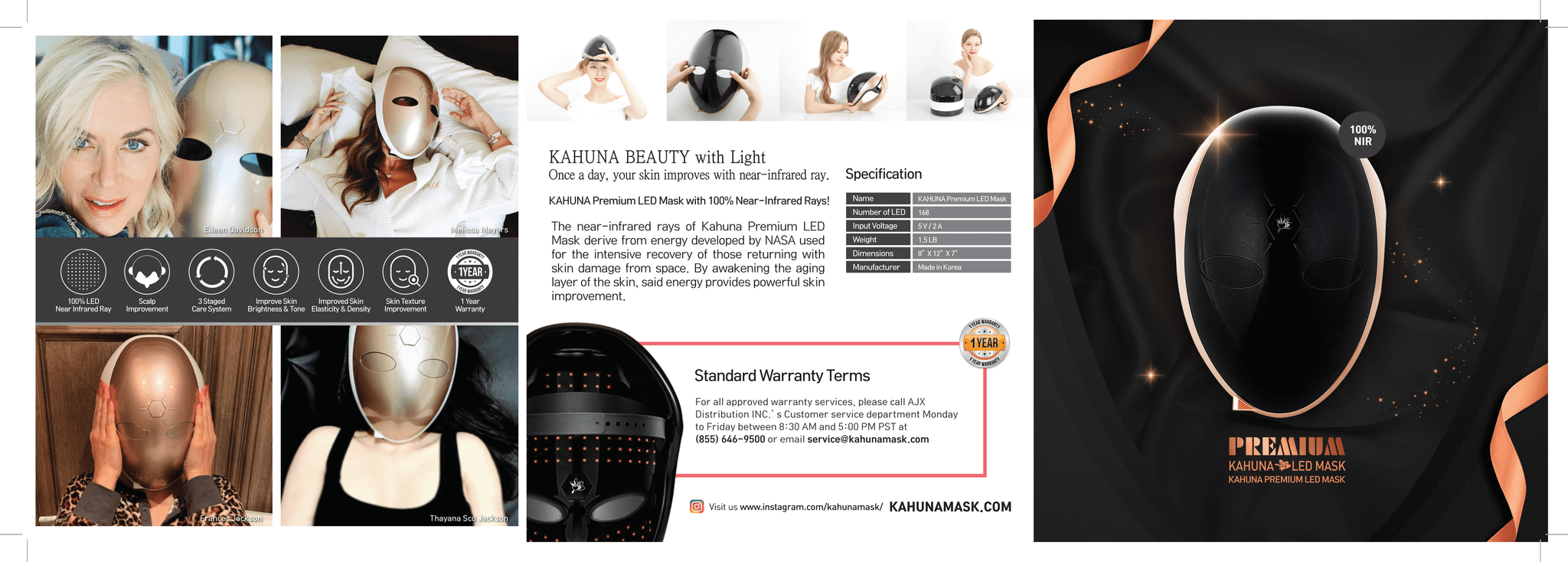 Kahuna Premium NIR LED Mask Airpuria