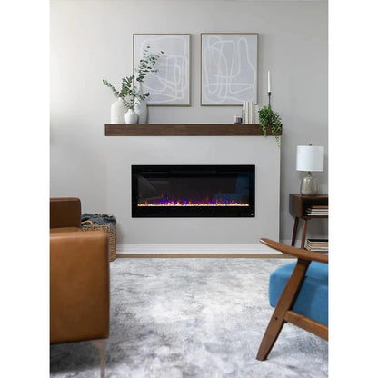 The Sideline 50" Recessed Black Electric Fireplace