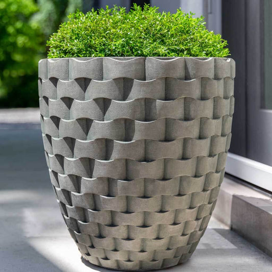 Campania International M Weave Tall Round Planter - P-792