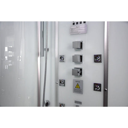 Platinum DZ959F8R Right 47" Rectangular Free Standing Steam Shower - White
