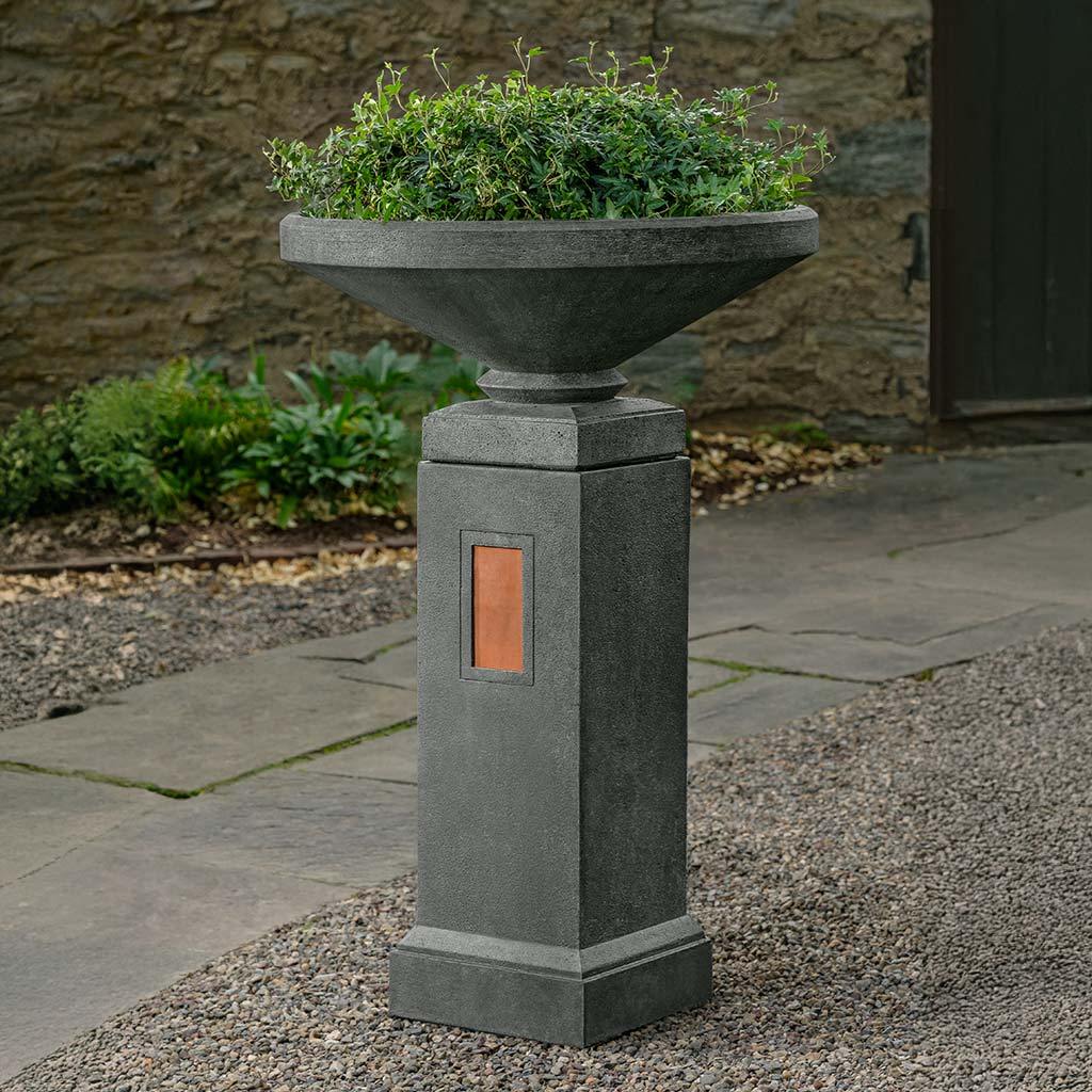 Campania International Gimlet Urn with Pedestal with Copper - PPD-1013B