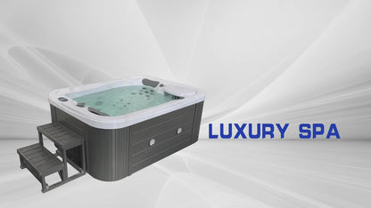 Luxury Spas Casey 3 Person Hot Tub (WS-595 CG) - Cloud Gray