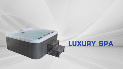 Luxury Spas Social 5 Person Hot Tub (WS-297) - Cloud Gray