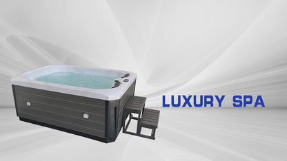 Luxury Spas Largo 3-person Hot Tub (WS-696-CG) - Cloud Gray