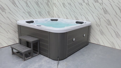 Luxury Spas Estes 5-person Hot Tub (WS-594-CG) - Cloud Gray