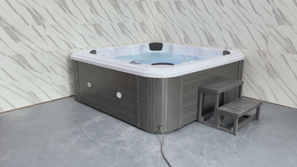 Luxury Spas Denali 7-person Hot Tub (WS-299 CG) - Cloud Gray