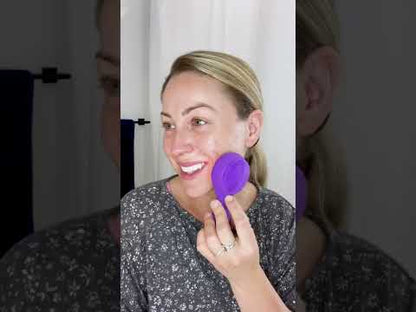 ZAQ IUV Sonic Micro-current LED Red/Blue Silicone Thermo Cleansing Brush with Gift Box