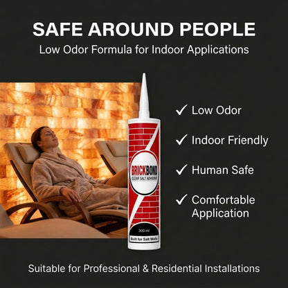 BrickBond - Himalayan Salt Adhesive for Joining Salt Bricks Salt Wall, Transparent