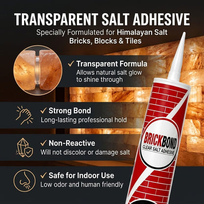 BrickBond - Himalayan Salt Adhesive for Joining Salt Bricks Salt Wall, Transparent