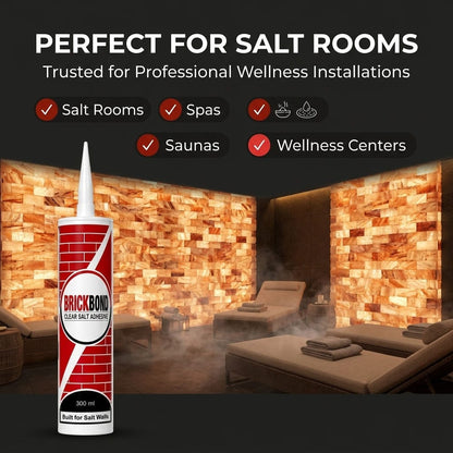 BrickBond - Himalayan Salt Adhesive for Joining Salt Bricks Salt Wall, Transparent