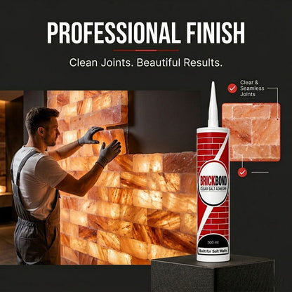 BrickBond - Himalayan Salt Adhesive for Joining Salt Bricks Salt Wall, Transparent
