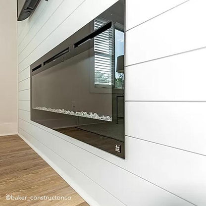 The Sideline 40" Recessed Black Electric Fireplace