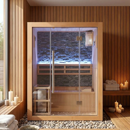 Sunray Rockledge 2-Person Indoor Traditional Sauna with 4.5kW Harvia Heater