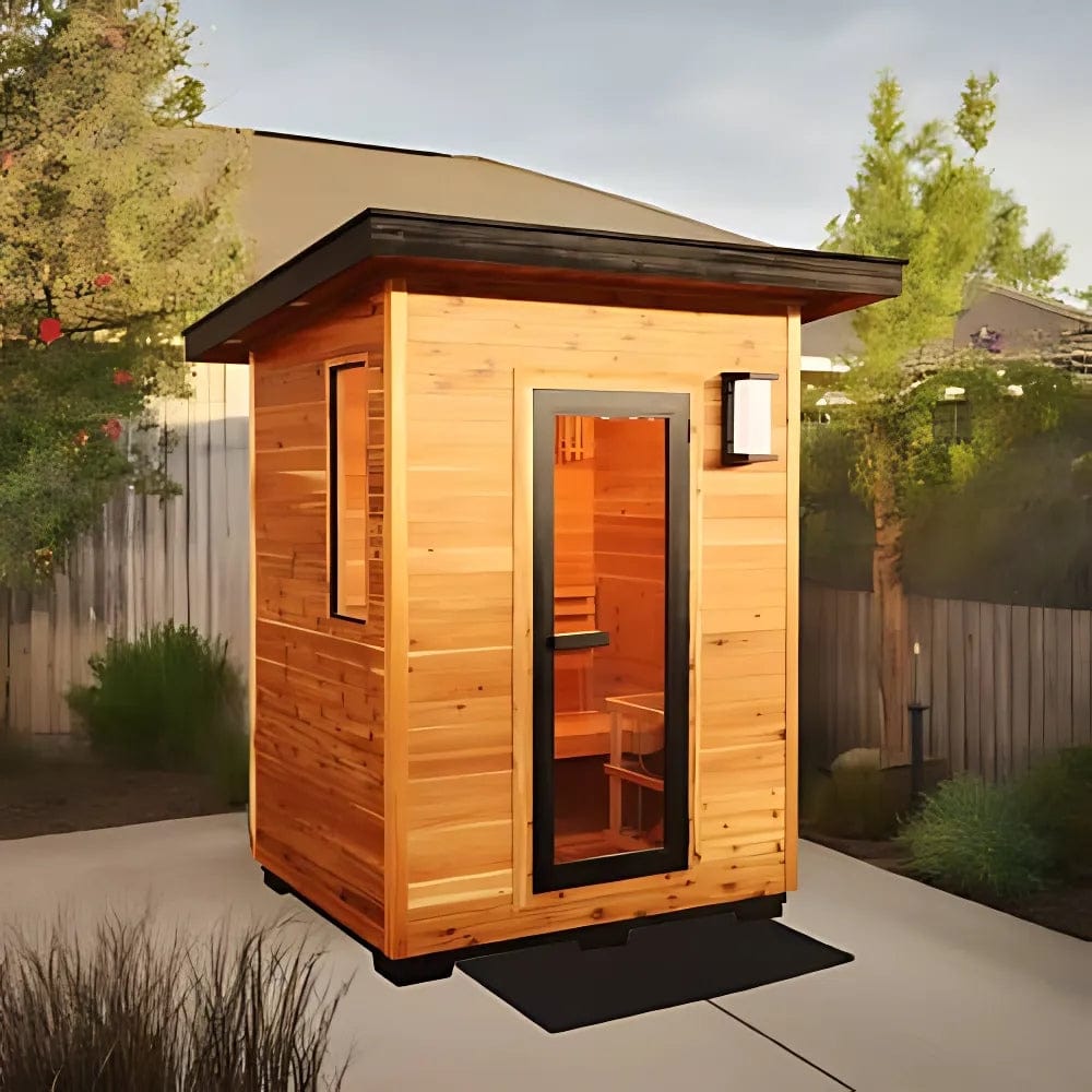 Sunray Seneca 3-Person Contemporary Outdoor Sauna With Harvia Heater