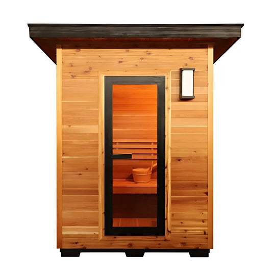 Sunray Seneca 3-Person Contemporary Outdoor Sauna With Harvia Heater