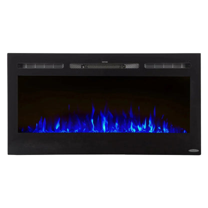 The Sideline 40" Recessed Black Electric Fireplace