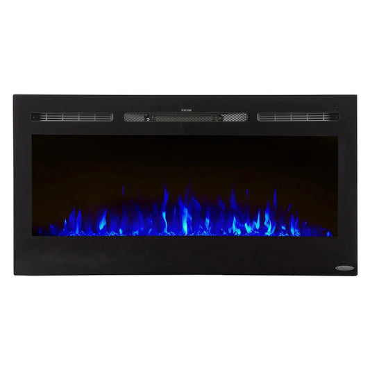 The Sideline 40" Recessed Black Electric Fireplace