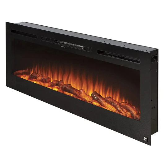 The Sideline 50" Recessed Black Electric Fireplace