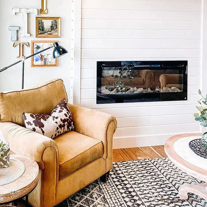 The Sideline 50" Recessed Black Electric Fireplace