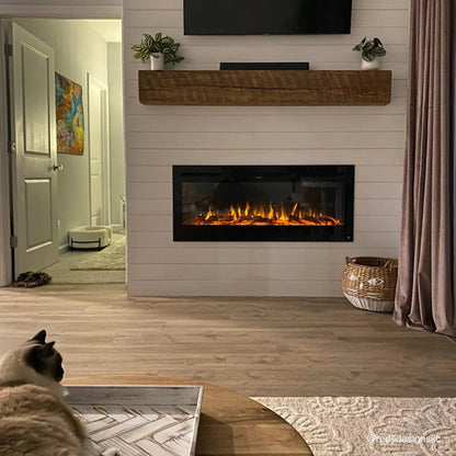 The Sideline 50" Recessed Black Electric Fireplace