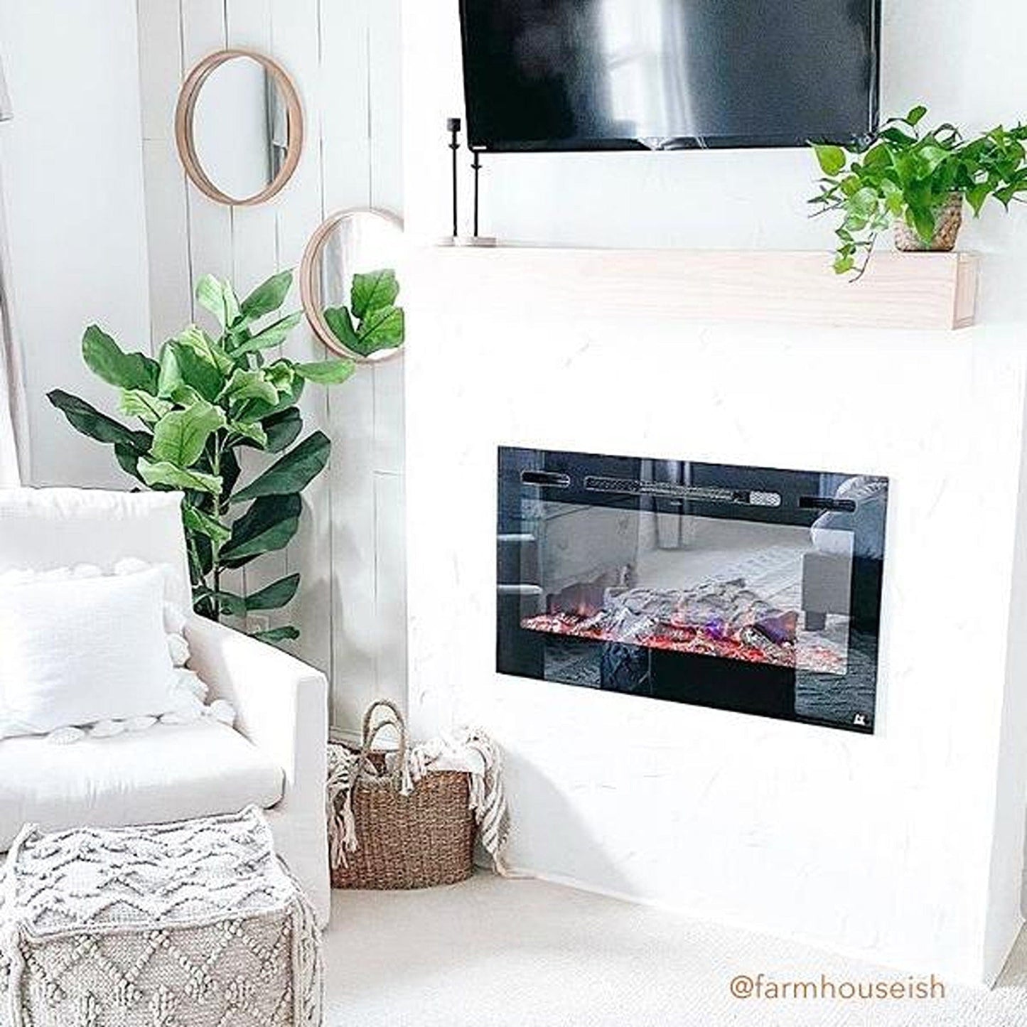 The Sideline 36" Recessed Electric Fireplace