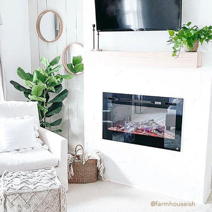 The Sideline 36" Recessed Electric Fireplace