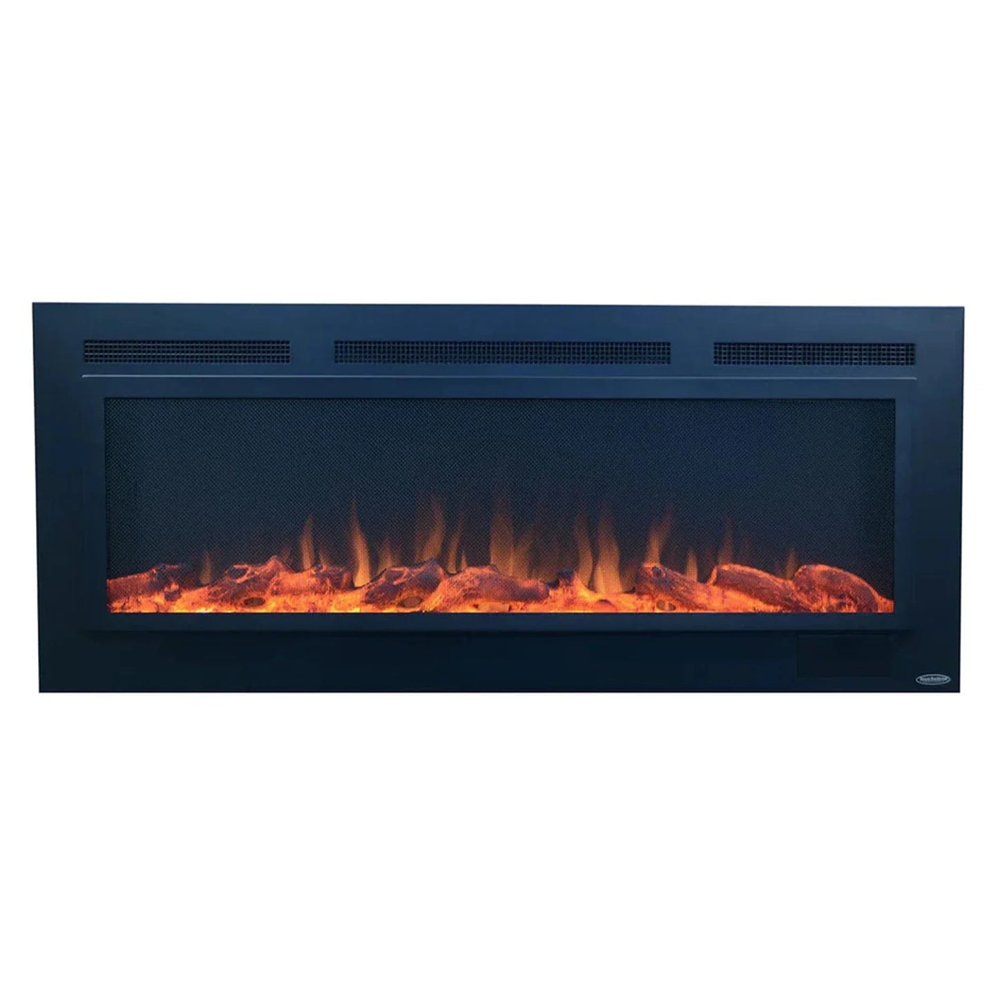 The Sideline Steel Mesh Screen Non Reflective 50" Recessed Electric Fireplace