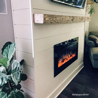 The Sideline 40" Recessed Black Electric Fireplace