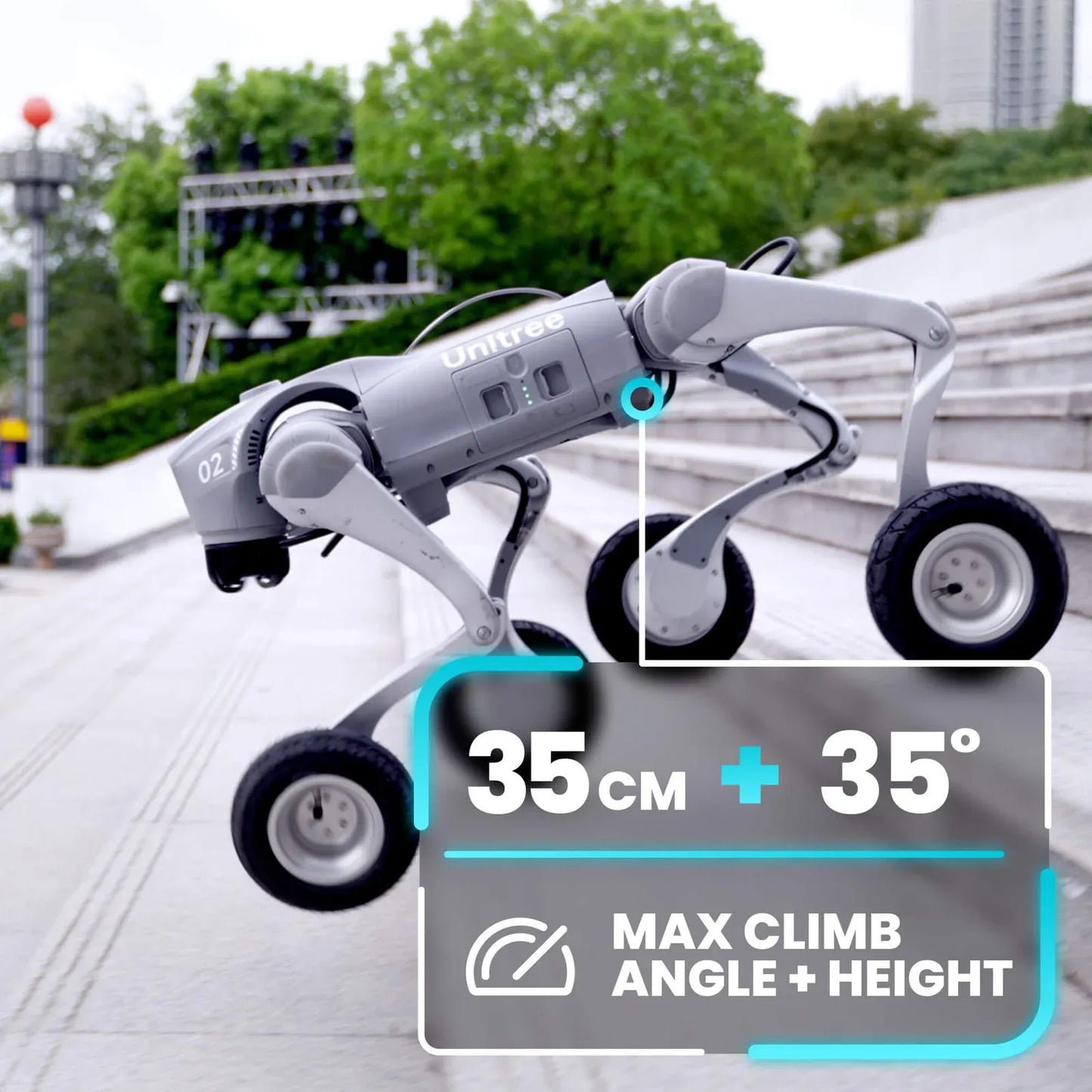 Unitree Go2-W - AI Quadruped Robot Dog with Wheels