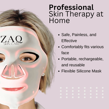 ZAQ Noor 2.0 Pro Light Face Mask: 1072nm Deep Infrared, Red & Blue Light