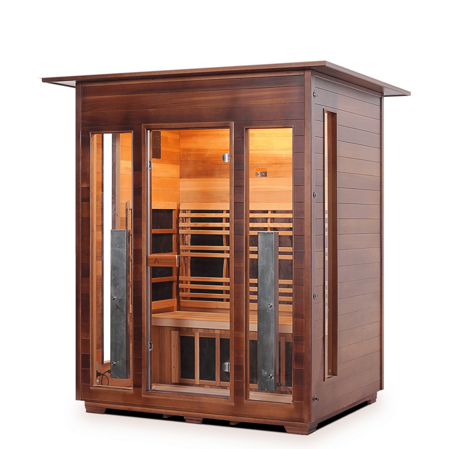 Enlighten Full Spectrum Infrared Sauna RUSTIC - 3 Indoor - 3 Person Sauna