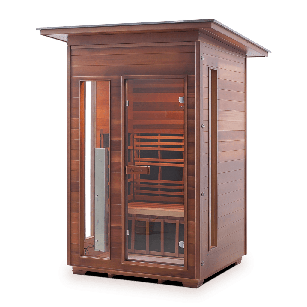 Enlighten Infrared/Traditional Sauna DIAMOND - 2 Slope - 2 Person Outdoor Sauna