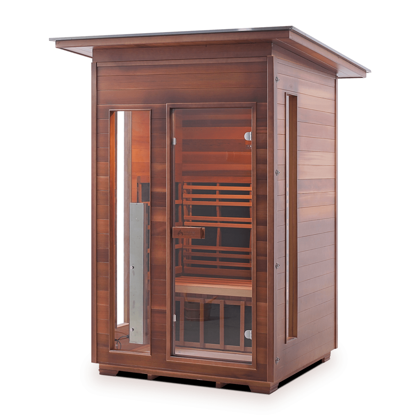 Enlighten Full Spectrum Infrared Sauna RUSTIC - 2 Slope - 2 Person Outdoor Sauna