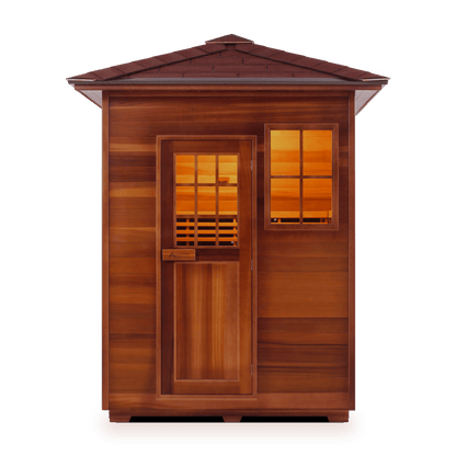 Enlighten Infrared/Traditional Sauna SAPPHIRE - 3 Peak - 3 Person Outdoor Sauna