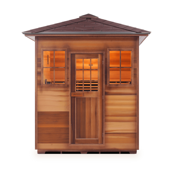 Enlighten Infrared/Traditional Sauna SAPPHIRE - 4 Peak - 4 Person Outdoor Sauna
