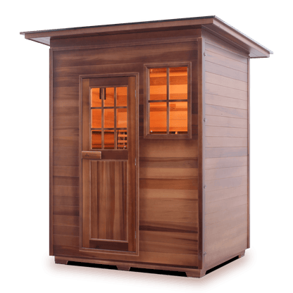 Enlighten Dry Traditional Sauna MoonLight - 3 Slope - 3 Person Outdoor Sauna